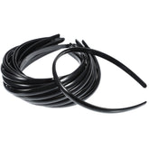Shappy diadema plástica negra con dientes, fijación estable para peinados.