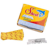 Shark 100 Super Stainless half-blade box for precise barber shaves.