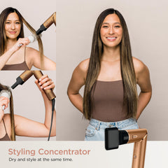 Shark FlexStyle copper concentrator for precise airflow on targeted sections.