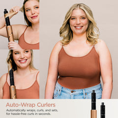 Shark FlexStyle copper oval brush for smoothing and volumizing during drying.