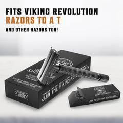 Elegant SHAVING REVOLUTION packaging box for premium presentation.