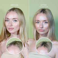 SHAZ & KIKS mist highlights root lift without buildup on scalp.