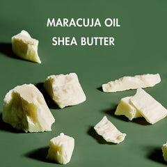 Creamy texture swirl of beard detangler with maracuja oil and shea butter