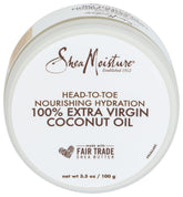 SheaMoisture Aceite de coco virgen 3.2 oz en botella para uso diario en piel y cabello.