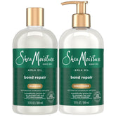 SheaMoisture Bond Repair Shampoo bottle pouring for smoother, more manageable hair.