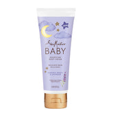 SheaMoisture Baby Manuka Honey and Lavender Body Cream pour: calming nighttime glide for delicate skin.