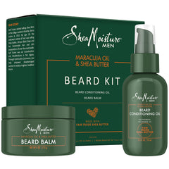SheaMoisture beard oil bottle nourishes for a softer, more manageable beard