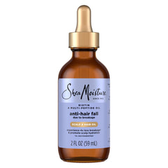 SheaMoisture Biotina y Multi-Péptidos, vertido del aceite para hidratación intensiva.