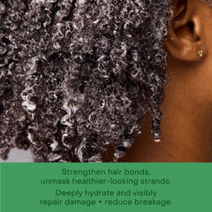 Amino blend ingredients bottle shown for SheaMoisture Bond Repair Masque