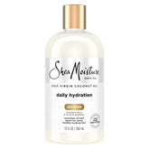 Champú SheaMoisture hidratación diaria en botella, limpieza suave para el cabello.
