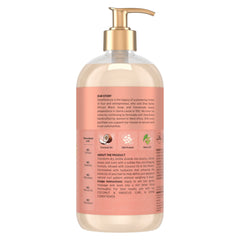Textura cremosa del Champú SheaMoisture Coco Hibisco para rizos definidos.