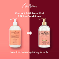 Aplicación con peine para desenredar rizos con SheaMoisture Coco Hibisco.