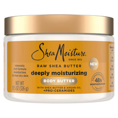 SheaMoisture crema corporal manteca de karité para hidratación intensa sin residuo.
