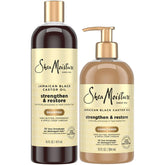 SheaMoisture Jamaican Black Castor Oil shampoo bottle for gentle cleansing and scalp balance