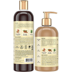 SheaMoisture Jamaican Black Castor Oil shampoo bottle close-up label highlighting ACV and peppermint benefits