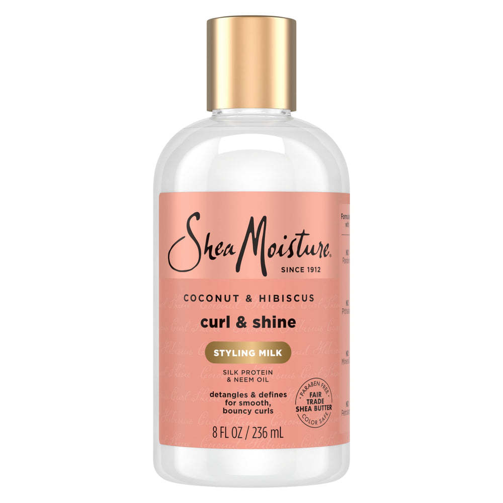 SheaMoisture Leche de Estilo para Rizos Coco Hibisco, definición suave para rizos