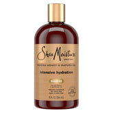 Botella SheaMoisture Manuka Honey Mafura Shampoo para rizos hidratados.