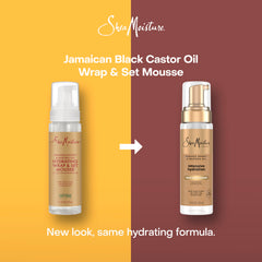 SheaMoisture Wrap & Set Mousse, brillo sedoso para looks con rodillo o twist-out.