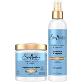SheaMoisture Manuka Honey & Yogurt Leave-In bottle for frizz control and easy application.
