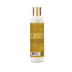 Ingredient panel shows sea kelp and argan oil for nourishment in SheaMoisture detangler