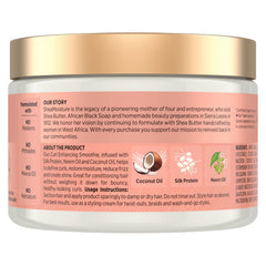 Aplicación suave de SheaMoisture Smoothie en rizos húmedos o secos