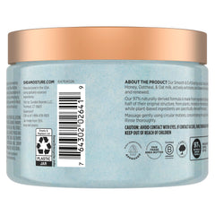 SheaMoisture Scrub Manuka Honey Oatmeal, textura exfoliante suave para piel lisa.