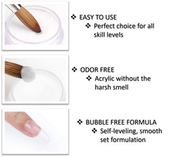 Sistema auto-nivelante sin olor de SHEBA NAILS para una aplicación uniforme.