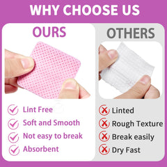SHEERBLISS: toallitas para remover esmalte y extensiones de pestañas, uso múltiple.