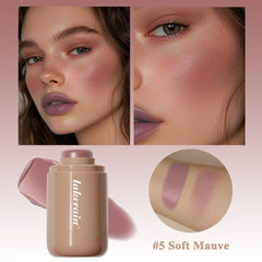 SHEEYOON Cream Blush Stick twist design demonstrates portable touchups.