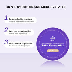 Sheghy Balm Foundation diffuses fine lines for a smoother appearance.
