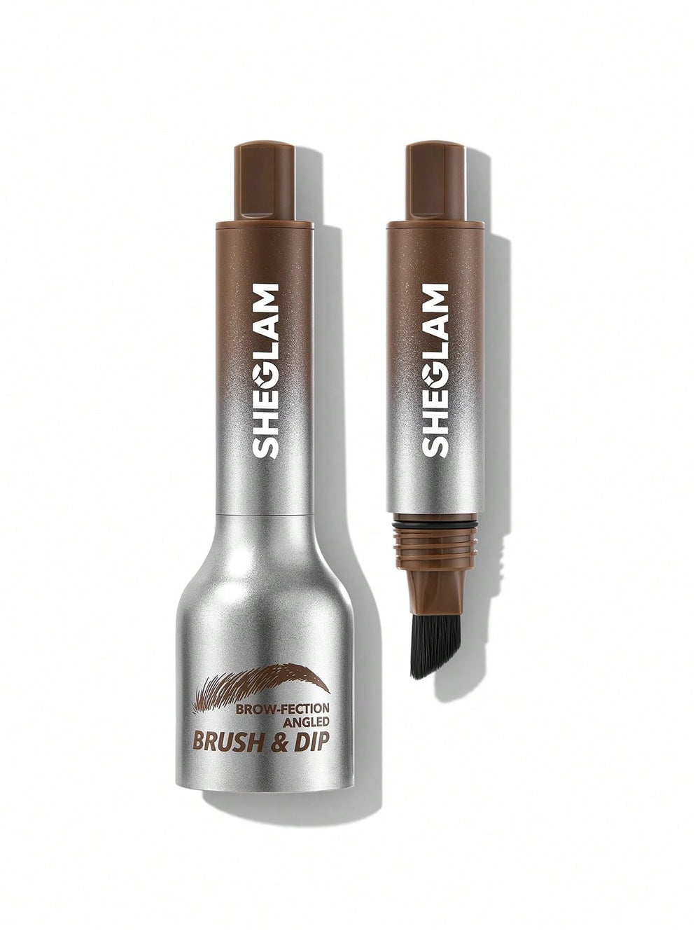 SHEGLAM Brow-Fection angled brush enables precise, natural brow filling.