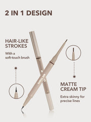 SHEGLAM cejas trazo pelo: crea líneas finas que imitan pelos.