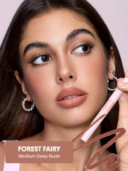 SHEGLAM Cloudline Blur Lip Liner Forest Fairy application shows effortless edge definition.
