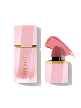 SHEGLAM Color Bloom Liquid Blush close-up swatch showing matte finish and color payoff