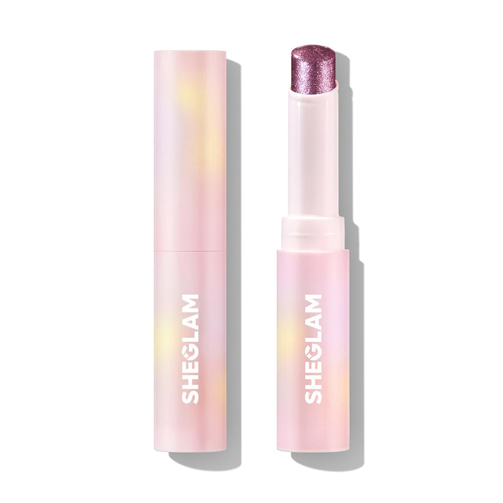 SHEGLAM Crystal Jelly Glaze Stick sombra-ojos violeta crush para look rápido y duradero.