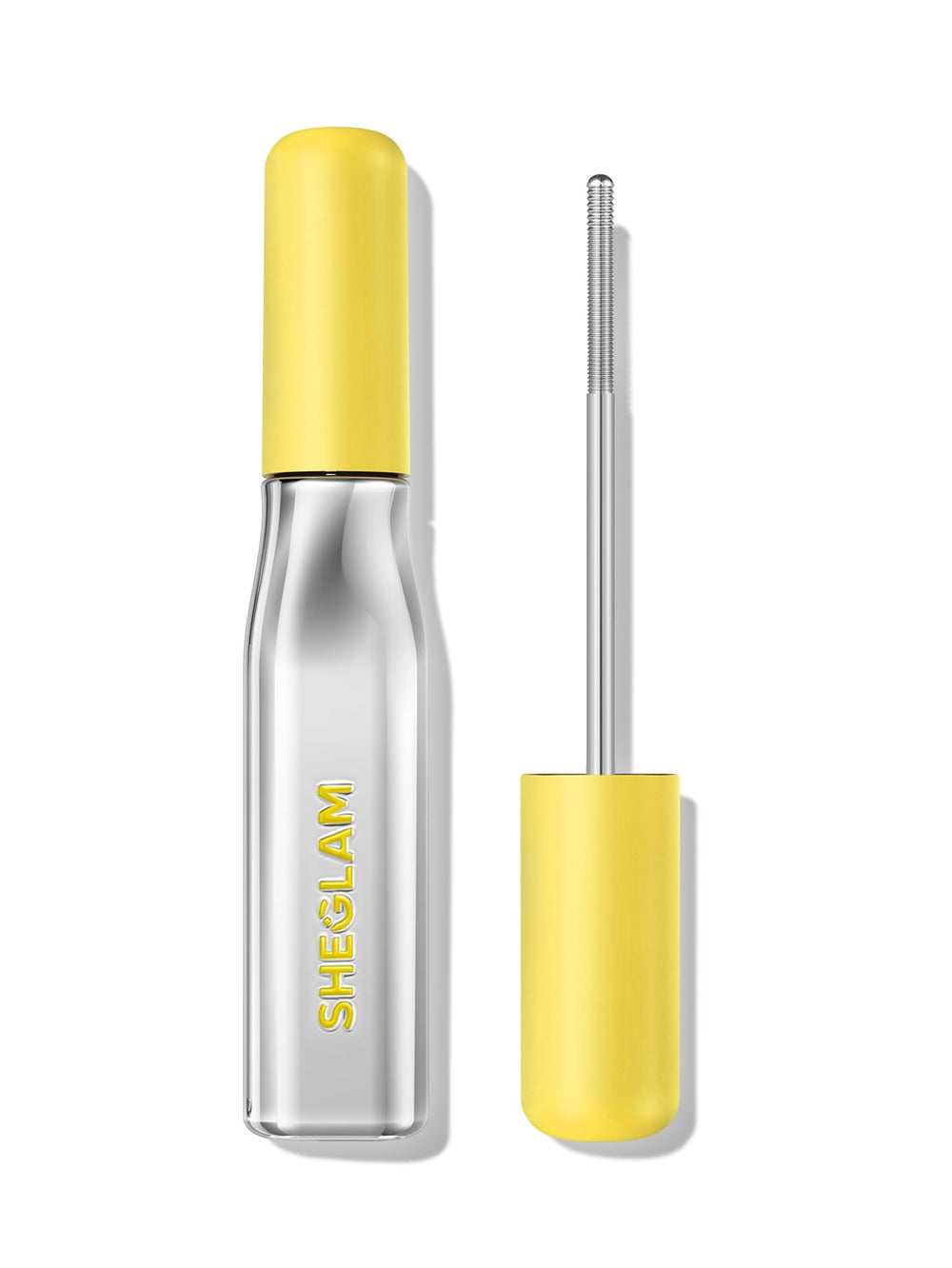 SHEGLAM Lashlighter Iron Curl Mascara with dual groove brush enhances volume and separation.