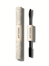 SHEGLAM máscara 2 en 1 con cepillo curvado para volumen y longitud.