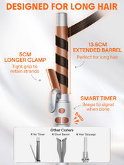 SHEGLAM auto-rotate curling iron in action for effortless styling.
