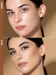 SHEGLAM Sun Sculpt contour swatch on cheek for sun-kissed definition.