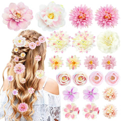 SHEHARUHI broches de flores rosas para realzar peinados diarios