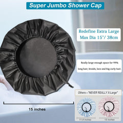 Sheomern ultra-large diameter cap accommodates long hair and braids.