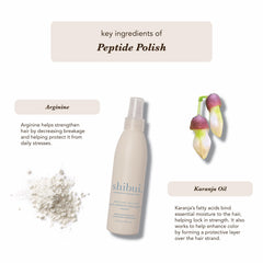 Hair after SHIBUI Peptide Polish shows radiant shine and softness.