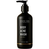 Shield body wash back close-up shows pore-focused cleanse for back skin.
