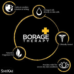 ShiKai Borage Therapy texture reveals non-greasy, fast-absorbing hydration.