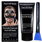 SHILLS mascarilla carbón para hombres en botella, limpieza profunda.