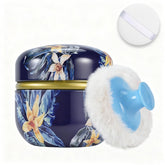 SHIMIDO body powder container in Dark Night, a secure traveling companion for loose powder.