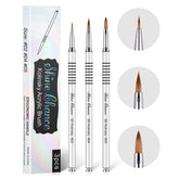 Shine Chance 3D nail brush size 2 with silver handle for precise acrylic application.