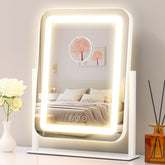 Shinerva vanity mirror with lights, front view, even illumination for makeup