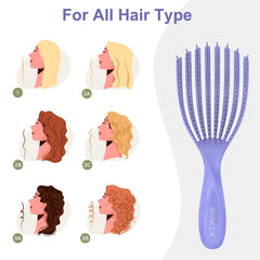 SHINLEA Detangler Brush in wet-hair use demonstrates smooth glide