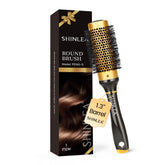 SHINLEA small round brush with 1.3-inch barrel enables quick volume during blow-drying.